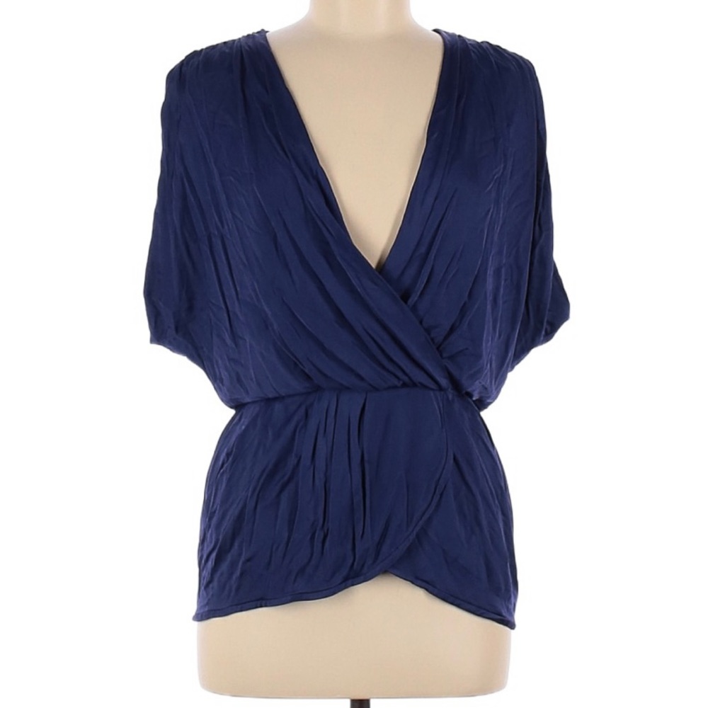 EUC Black Halo Blouse in Navy Blue
